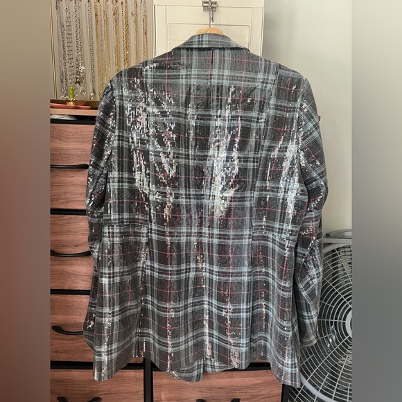 Torrid Sequin Plaid Women's Blazer - Picture 9 of 15